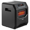 VEVOR Infrared Heater 1500W Electric Space Heater with Remote Control Black, 3 Heat Settings, 12H Timer, Overheat Shutoff, Portable Wheels, Premium ABS, Indoor Use for Bedrooms, Offices, Studies