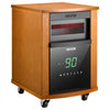 VEVOR Infrared Heater 1500W Electric Space Heater with Remote Control, 3 Heat Settings, 12H Timer, Overheat Shutoff, Portable Wheels, Premium MDF, for Indoor Bedrooms, Offices, Studies, Light Wood