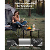 VEVOR Oversized Camping Chairs, 450 lbs Heavy Duty Support, Portable Folding Camp Chairs with Padded Backrest & Armrests, Cup Holder & Side Pocket, Cooler Bag, Carry Bags for Outdoor, Fishing, 2 Pack