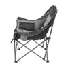 VEVOR Oversized Camping Chairs, 450 lbs Heavy Duty Support, Portable Padded Folding Camp Chairs with Dual Cup Holders & Wine Glass Holders, Carry Bag for Outdoor, Fishing, Black & Gray, 1 Pack