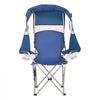 VEVOR Camping Chair with Canopy Shade, Folding Beach Chair with Canopy & Magazine Pocket, 2 Cup Holders, 330 lbs Heavy Duty Support, Carry Bags for Outdoor, Camp, Fishing, Tailgates, Deep Blue