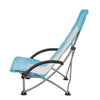 VEVOR Folding Beach Chair, High Back Camping Chairs for Adults, with Cup Pocket, Mesh Back, Carry Bag, Portable Extra Wide Seat Chair 330 lbs Heavy Duty Support, for Outdoor, Camp, Light Blue