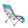 VEVOR Folding Beach Chair, High Back Camping Chairs for Adults, with Cup Pocket, Mesh Back, Carry Bag, Portable Extra Wide Seat Chair 330 lbs Heavy Duty Support, for Outdoor, Camp, Light Blue
