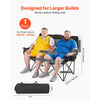 VEVOR Double Camping Chair, Oversized Two Person Camp Chair with 660 lbs Heavy Duty Support, with Dual Cup Holders, Wine Glass Holders, Magazine Straps, Carry Bags for Outdoor, Beach, 1 Pack