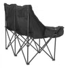 VEVOR Double Camping Chair, Oversized Two Person Camp Chair with 660 lbs Heavy Duty Support, with Dual Cup Holders, Wine Glass Holders, Magazine Straps, Carry Bags for Outdoor, Beach, 1 Pack