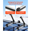 VEVOR Ski & Snowboard Roof Rack, Carry up to 4 Pairs of Skis or 2 Snowboards, 2 PCS Aluminum Universal Car Roof Rack Top Holder with Lock & Rubber Padding, Carrier for Fishing Rod, Fit Most Crossbars