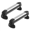 VEVOR Ski & Snowboard Roof Rack, Carry up to 4 Pairs of Skis or 2 Snowboards, 2 PCS Aluminum Universal Car Roof Rack Top Holder with Lock & Rubber Padding, Carrier for Fishing Rod, Fit Most Crossbars