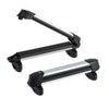 VEVOR Ski & Snowboard Roof Rack, Carry up to 4 Pairs of Skis or 2 Snowboards, 2 PCS Aluminum Universal Car Roof Rack Top Holder with Lock & Rubber Padding, Carrier for Fishing Rod, Fit Most Crossbars