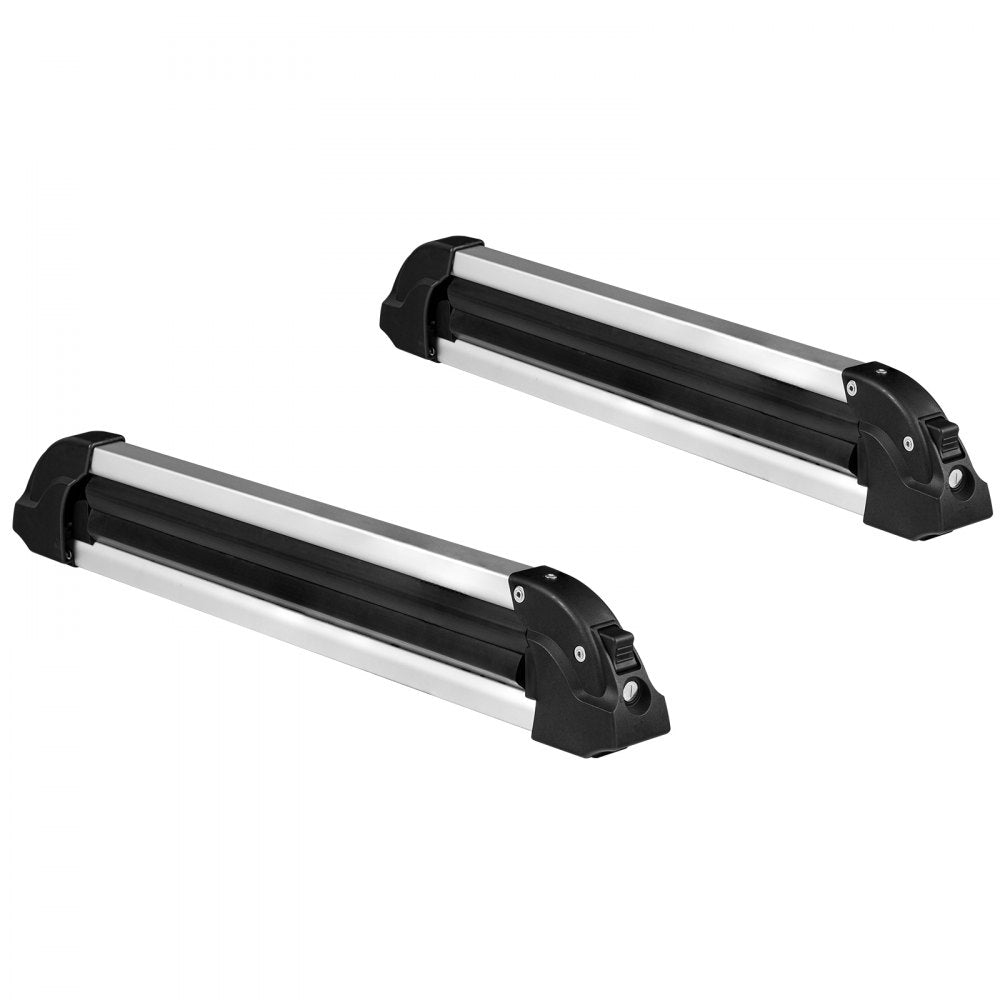 VEVOR Ski and Snowboard Roof Rack, 31.7-Inch Universal Ski Rack for Car Roof Fit Most Crossbars, Carry up to 6 Pairs of Skis or 4 Snowboards, Aluminum Snowboard Ski Rack with Lock & Rubber Padding
