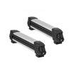 VEVOR Ski & Snowboard Roof Rack, Carry up to 4 Pairs of Skis or 2 Snowboards, 2 PCS Aluminum Universal Car Roof Rack with Lock & Rubber Padding, Carrier for Fishing Rod, Fit Most Slotted Crossbars