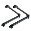 VEVOR Ski & Snowboard Roof Rack, Carry up to 6 Pairs of Skis or 4 Snowboards, 2 PCS Aluminum Universal Car Roof Rack with Lock & Rubber Padding, Carrier for Fishing Rod, Fit Most Slotted Crossbars