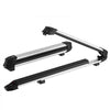 VEVOR Ski & Snowboard Roof Rack, Carry up to 6 Pairs of Skis or 4 Snowboards, 2 PCS Aluminum Universal Car Roof Rack Top Holder with Lock & Rubber Padding for Fishing Rod, Fit Most Slotted Crossbars
