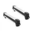 VEVOR Ski & Snowboard Roof Rack, Carry up to 6 Pairs of Skis or 4 Snowboards, 2 PCS Aluminum Universal Car Roof Rack Top Holder with Lock & Rubber Padding for Fishing Rod, Fit Most Slotted Crossbars