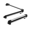 VEVOR Ski & Snowboard Roof Rack, Carry up to 6 Pairs of Skis or 4 Snowboards, 2 PCS Aluminum Universal Car Roof Rack Top Holder with Lock & Rubber Padding for Fishing Rod, Fit Most Slotted Crossbars
