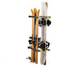 VEVOR Folding Hitch Mounted Ski & Snowboard Rack, Fits 2-Inch Receiver, Carries up to 6 Pairs of Skis or 4 Snowboards, Adjustable Hitch-Mounted Rack for Car with Key Lock, Security Strap, Tilt Access