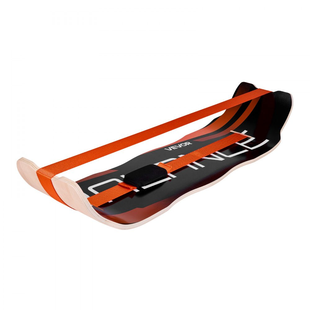 VEVOR Balance Board, Wobble Board Trainer for Adults, Premium Wooden Curved Balance Training Equipment, Compact & Lightweight for Core Workouts, Standing Desk Exercise, Home Gym, Yoga & More, Orange