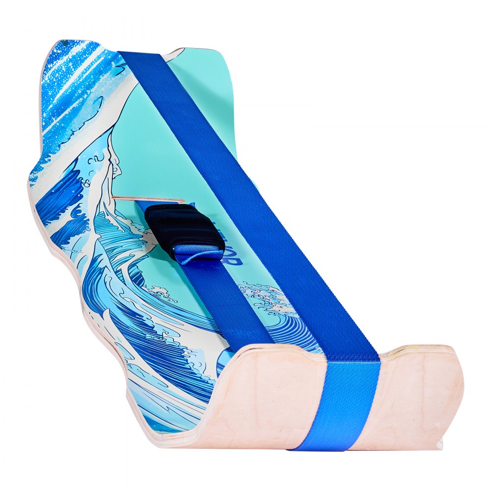 VEVOR Balance Board, Wobble Board Trainer for Adults, Premium Wooden Curved Balance Training Equipment, Compact & Lightweight for Core Workouts, Standing Desk Exercise, Home Gym, Yoga & More, Blue