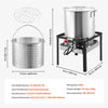 VEVOR 60 Qt Seafood Boiling Kit with Strainer, Outdoor Seafood Boil Pot and Basket, Cooking Set for Crab Crawfish Lobster Boiling, Aluminum Stockpot with 100,000 BTUs Propane Burner and Steamer Rack