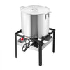 VEVOR 60 Qt Seafood Boiling Kit with Strainer, Outdoor Seafood Boil Pot and Basket, Cooking Set for Crab Crawfish Lobster Boiling, Aluminum Stockpot with 100,000 BTUs Propane Burner and Steamer Rack