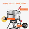 VEVOR 10 Qt Fish and Wing Fryer, Aluminum Propane Fish Fryer Kit, Outdoor Deep Fryer Seafood Pot with Thermometer, Strainer Basket, and 54,000 BTUs Propane Burners, for Outdoor and Backyard Cooking