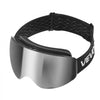 VEVOR Frameless Ski Goggles, Spherical Lens with Silver Mirror Revo Coating, OTG Anti fog Snow Goggles for Men Women, TPU Frame & Ventilation Structure, Suitable for Skiing, Skating, Snowboarding