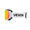 VEVOR Ski Goggles, Cylindrical Lens with Pink Revo Coating, OTG Anti fog Snow Goggles for Men Women Youth, TPU Frame & Ventilation Structure, Suitable for Skiing, Skating, Snowboarding, Cycling