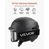 VEVOR Ski Goggles, Cylindrical Lens with Silver Mirror Revo Coating, OTG Anti fog Snow Goggles for Men Women Youth, TPU Frame & Ventilation Structure, Suitable for Skiing, Skating, Snowboarding, Cycling