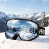 VEVOR Ski Goggles, Cylindrical Lens with Silver Mirror Revo Coating, OTG Anti fog Snow Goggles for Men Women Youth, TPU Frame & Ventilation Structure, Suitable for Skiing, Skating, Snowboarding, Cycling