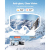 VEVOR Ski Goggles, Cylindrical Lens with Orange Revo Coating, OTG Anti fog Snow Goggles for Men Women Youth, TPU Frame & Ventilation Structure, Suitable for Skiing, Skating, Snowboarding, Cycling