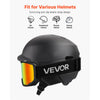 VEVOR Ski Goggles, Cylindrical Lens with Orange Revo Coating, OTG Anti fog Snow Goggles for Men Women Youth, TPU Frame & Ventilation Structure, Suitable for Skiing, Skating, Snowboarding, Cycling