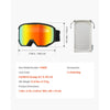 VEVOR Ski Goggles, Cylindrical Lens with Orange Revo Coating, OTG Anti fog Snow Goggles for Men Women Youth, TPU Frame & Ventilation Structure, Suitable for Skiing, Skating, Snowboarding, Cycling