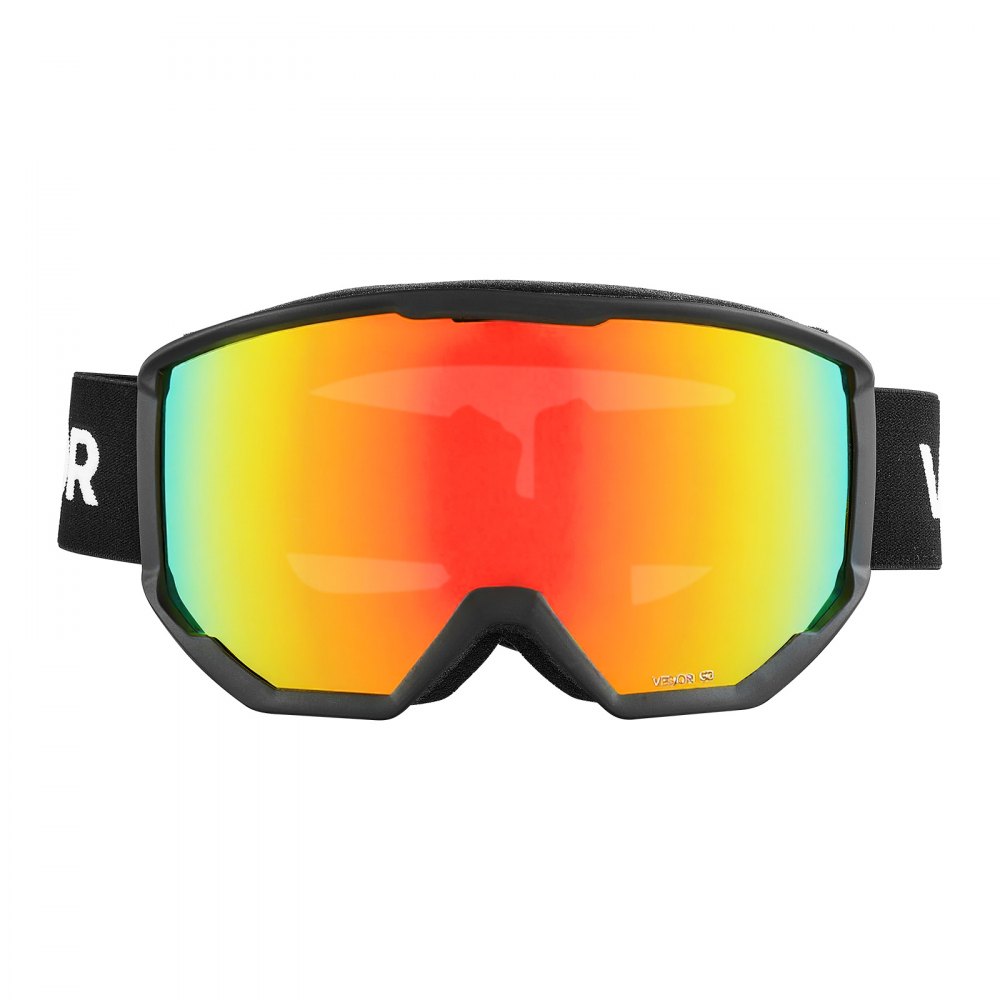 VEVOR Ski Goggles, Cylindrical Lens with Orange Revo Coating, OTG Anti fog Snow Goggles for Men Women Youth, TPU Frame & Ventilation Structure, Suitable for Skiing, Skating, Snowboarding, Cycling