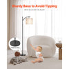 VEVOR Dimmable Floor Lamp, Color Temperature & Brightness Adjustable, Modern Standing Lamp with Remote Control, Foot Switch Floor Lamp for Living Room, Bedroom, Office(LED Bulb, Lampshade Included)