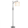 VEVOR Dimmable Floor Lamp, Color Temperature & Brightness Adjustable, Modern Standing Lamp with Remote Control, Foot Switch Floor Lamp for Living Room, Bedroom, Office(LED Bulb, Lampshade Included)