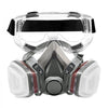 VEVOR Respirator Mask, Reusable Half Face Cover with Safety Glasses and Filters, Organic Vapor Mask and Dust-proof Face Cover, for Painting, Polishing, Welding, Woodworking and Other Work Protection
