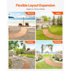VEVOR Wooden Garden Pathway, 8 ft x 17 in, Non-Slip Curved Garden Walkway, Roll Out Cedar Outdoor Walkway Path with Wire Rope Connection, Decorative Lawn Paver for Backyard Boardwalk Wedding Party