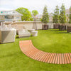 VEVOR Wooden Garden Pathway, 8 ft x 17 in, Non-Slip Curved Garden Walkway, Roll Out Cedar Outdoor Walkway Path with Wire Rope Connection, Decorative Lawn Paver for Backyard Boardwalk Wedding Party