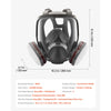VEVOR Respirator Mask, Reusable Respirator Full Face Gas Cover with Filters, Organic Vapor Mask and Dust-proof Face Cover, for Painting, Polishing, Welding, Woodworking and Other Work Protection
