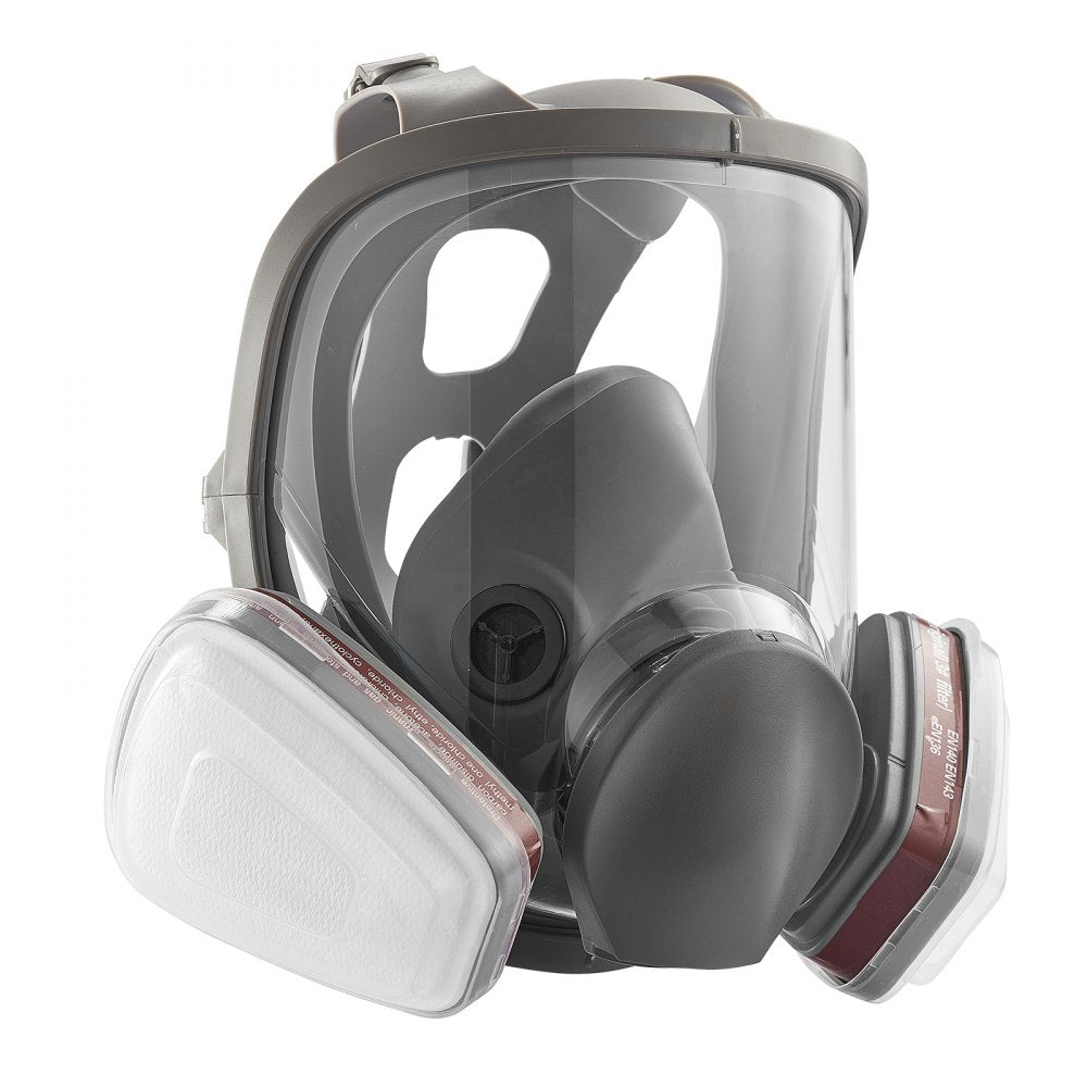 VEVOR Respirator Mask, Reusable Respirator Full Face Gas Cover with Filters, Organic Vapor Mask and Dust-proof Face Cover, for Painting, Polishing, Welding, Woodworking and Other Work Protection