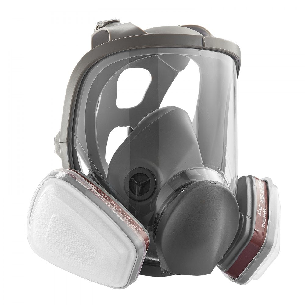 VEVOR Respirator Mask, Reusable Respirator Full Face Gas Cover with Filters, Organic Vapor Mask and Dust-proof Face Cover, for Painting, Polishing, Welding, Woodworking and Other Work Protection