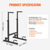 VEVOR Dip Bar, 500 lbs Capacity, Heave Duty Dip Stand Station with Adjustable Height, Fitness Workout Dip Bar Station Stabilizer Parallette Push Up Stand, Parallel Bars for Strength Training Home Gym