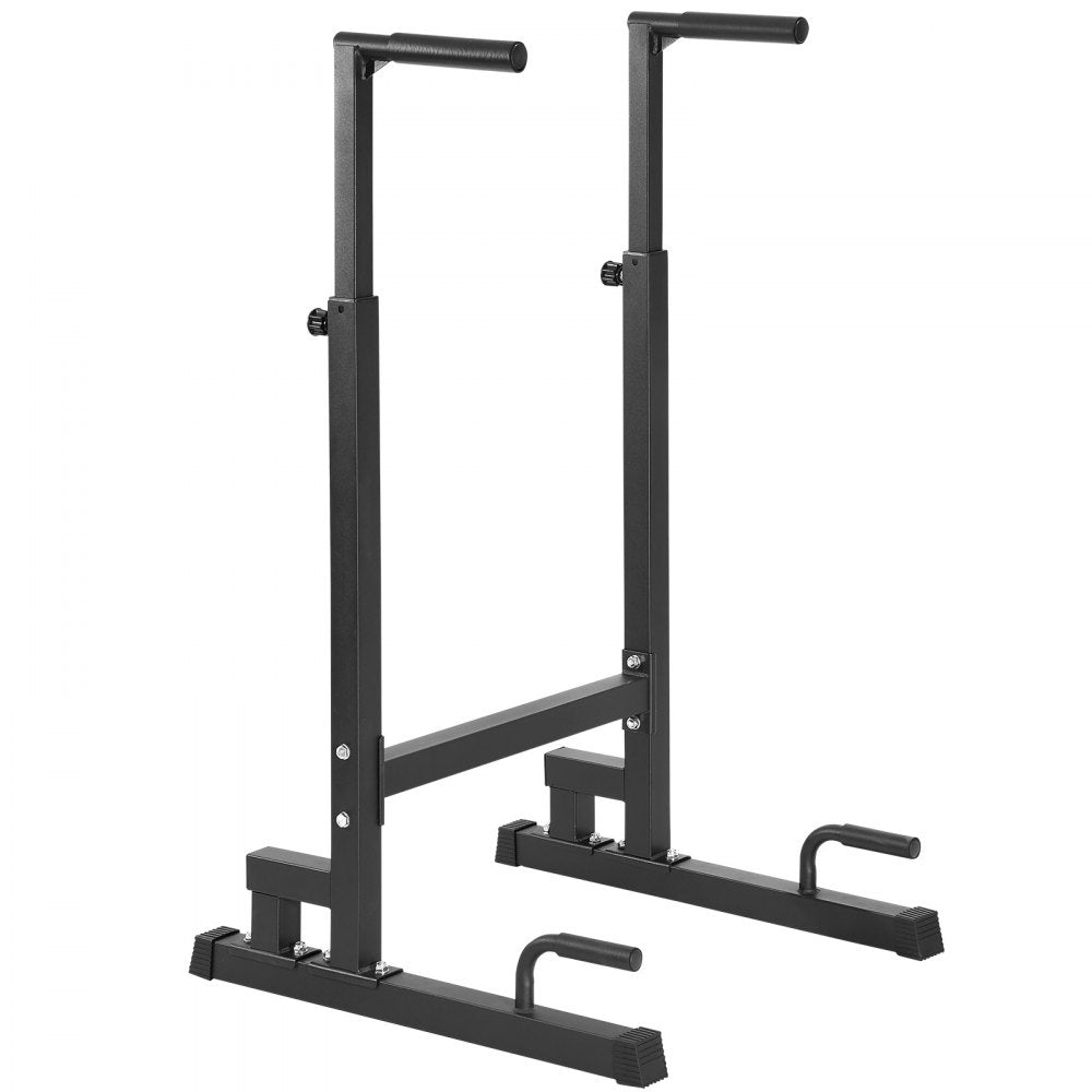 VEVOR Dip Bar, 500 lbs Capacity, Heave Duty Dip Stand Station with Adjustable Height, Fitness Workout Dip Bar Station Stabilizer Parallette Push Up Stand, Parallel Bars for Strength Training Home Gym