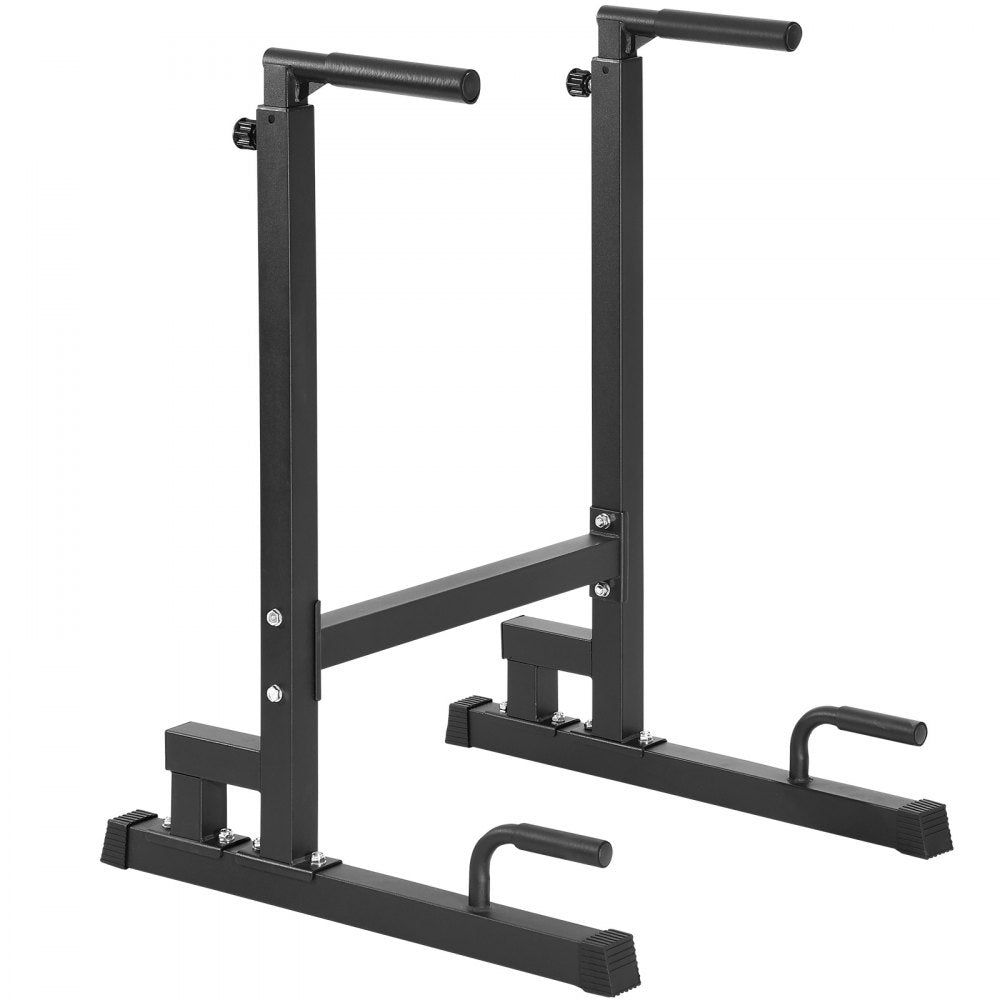 VEVOR Dip Bar, 500 lbs Capacity, Heave Duty Dip Stand Station with Adjustable Height, Fitness Workout Dip Bar Station Stabilizer Parallette Push Up Stand, Parallel Bars for Strength Training Home Gym