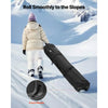 VEVOR Ski Roller Bag, Up to 68.9 in/175 cm, Padded Snowboard Bag with Wheels for Air Travel, 600D Waterproof Oxford Fabric, with Adjustable Straps, for Skis Poles Goggles Gloves Helmet Boots (Black)
