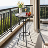 VEVOR Outdoor Round Bar Table, 23.7 in Counter Bar Height Bistro Table, Patio Dining Tables with Easy-to-Clean Top & Sturdy Metal Frame, Indoor High Top Pub Tables for Small Places, Kitchen