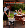 VEVOR 18 Qt Fish and Wing Fryer Aluminum Propane Boiler Kit Double Basket, Outdoor Cooker for Fish, Fries, Chicken Wings, Shellfish, and Crab, Seafood Cooking Pot with Stand, Handle, 54,000 BTU Burner