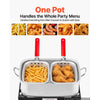 VEVOR 18 Qt Fish and Wing Fryer Aluminum Propane Boiler Kit Double Basket, Outdoor Cooker for Fish, Fries, Chicken Wings, Shellfish, and Crab, Seafood Cooking Pot with Stand, Handle, 54,000 BTU Burner