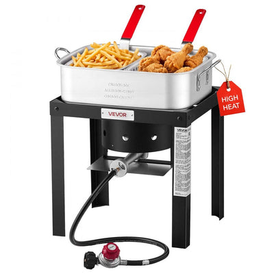 Vevor Fish Fryer 18 Qt Outdoor Propane Boiler Kit with Double Basket New