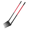 VEVOR Broad Fork, 5-Tine Pitchfork with Dual Fiberglass Handles, Heavy Duty Garden Fork , Ergonomic U-Shaped Design Broadfork Hand Tiller, Gardening Tool for Composting Transplanting Aeration