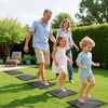 VEVOR Garden Stepping Stones, 8Pcs 15.5 x 15.5 in, Decorative Stepping Stones with Stakes, Weather-Resistant Plastic Pathway Pavers, Smooth Surface, Outdoor Walkway for Lawn Patio Landscape, Grey